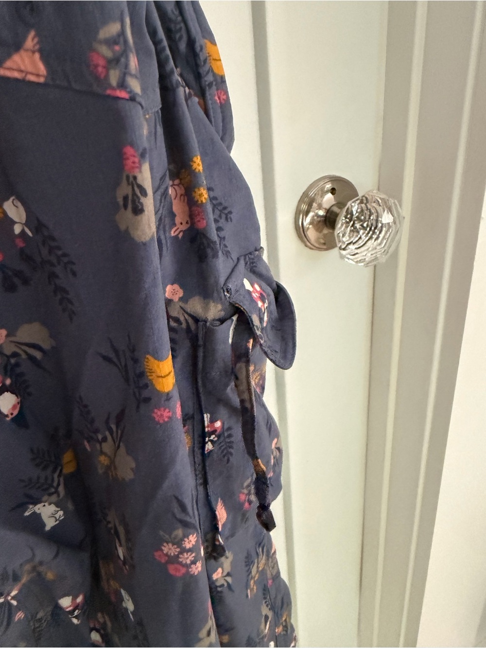 Duluth Trading Co Floral and chicken Navy Overalls - Picture 7 of 11